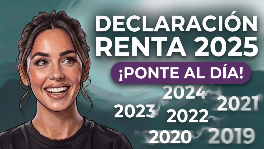 Ilustración de declaración de Renta 2025 para ponerse al día con ejercicios anteriores
