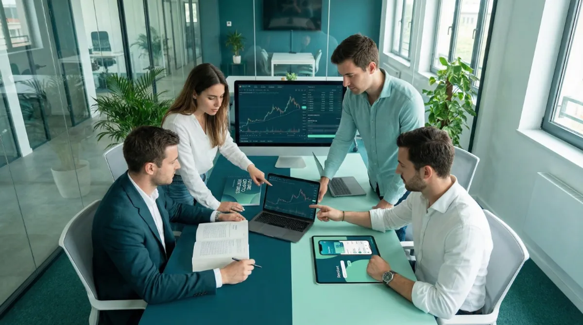 Equipo CryptoImpuestos trabajando en análisis de carteras cripto